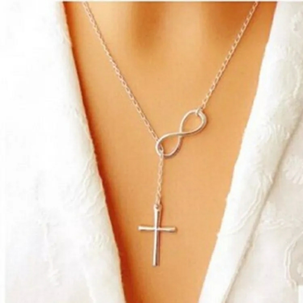 2/$29 Silver Cross Necklace